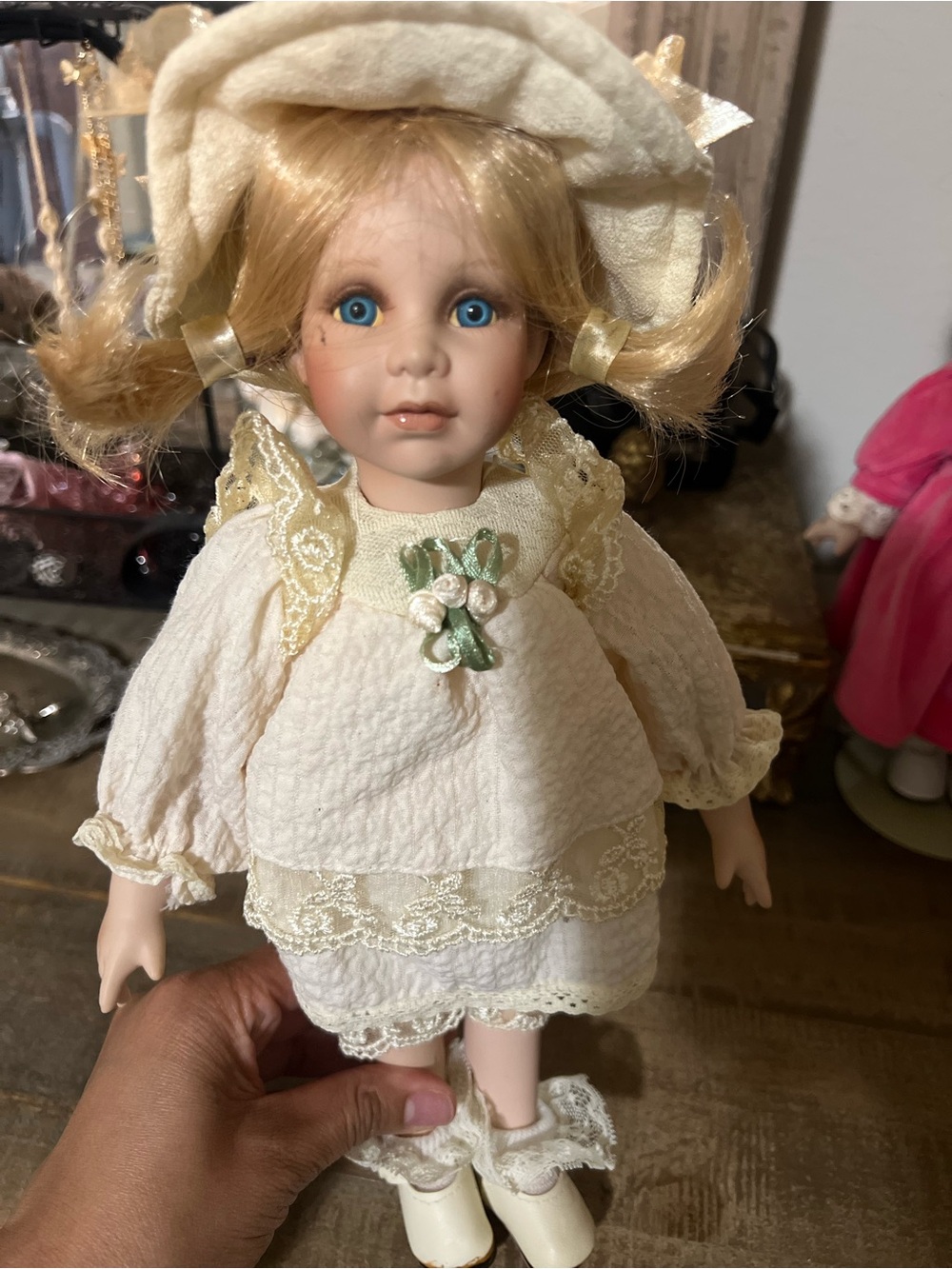 Vintage 12” Geppeddo Porcelain Doll